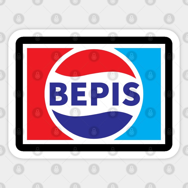 Bepis - Classic Logo Meme Sticker by MonkeyButlerDesigns